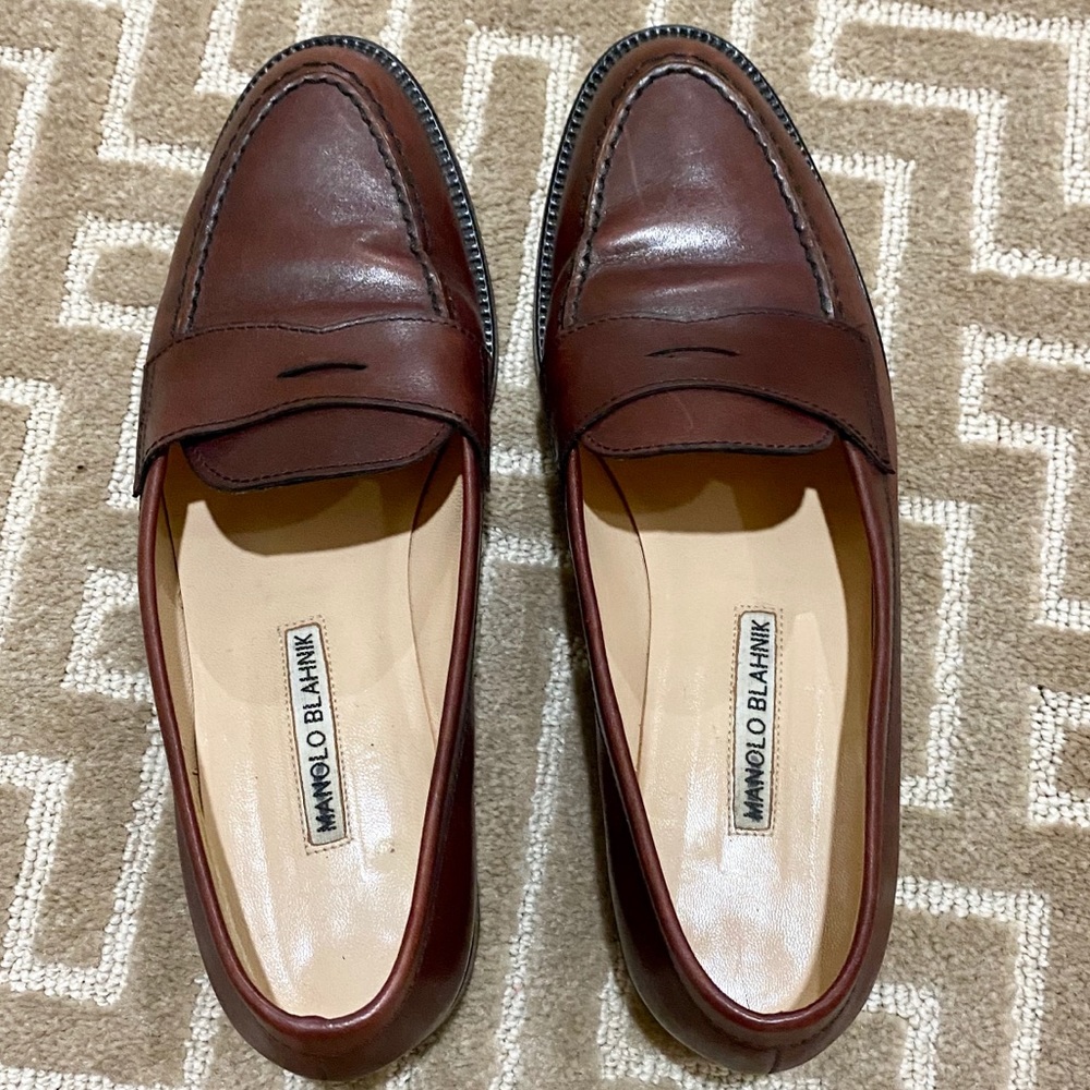 Manolo Blahnik Loafers, Size 38